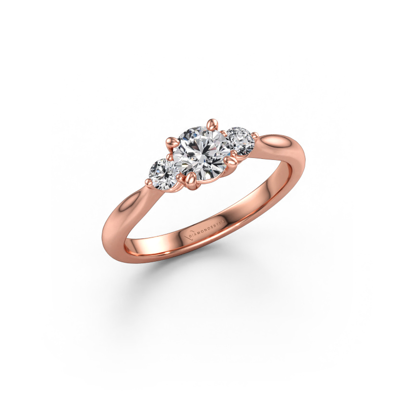 Immagine di Anello di fidanzamento Lieselot RND 585 oro rosa Diamante 0.680 crt