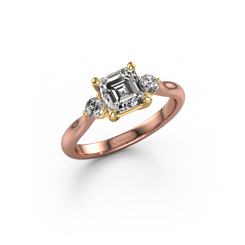 Image of Engagement ring Lieselot ASSC 585 rose gold Diamond 1.16 crt