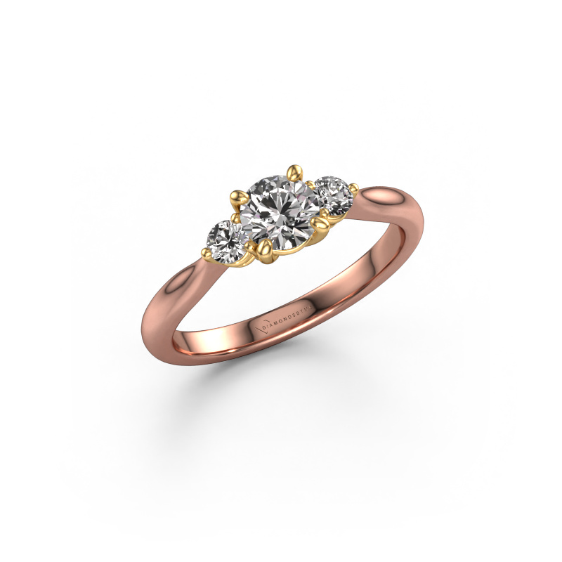 Image of Engagement ring Lieselot RND 585 rose gold Diamond 0.680 crt