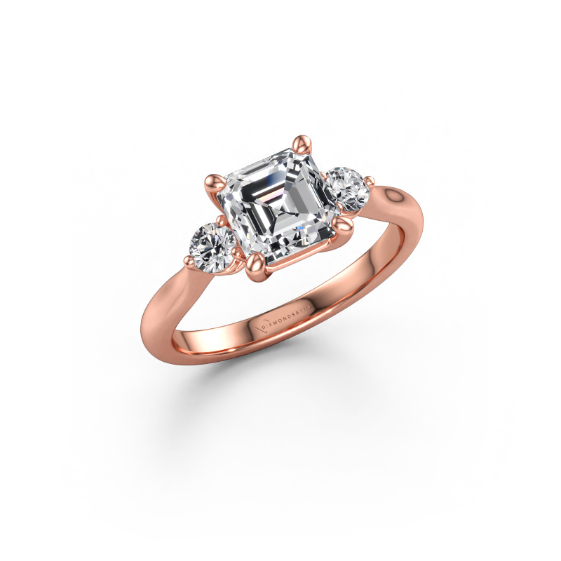 Immagine di Anello di fidanzamento Lieselot ASSC 585 oro rosa Diamante lab grown 1.45 crt