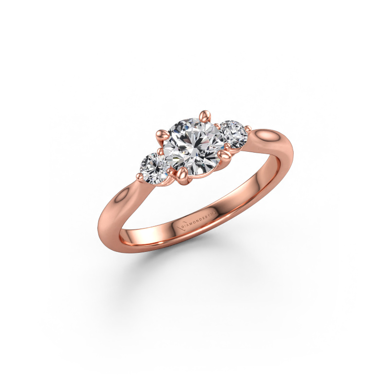 Immagine di Anello di fidanzamento Lieselot RND 585 oro rosa Diamante lab grown 0.79 crt