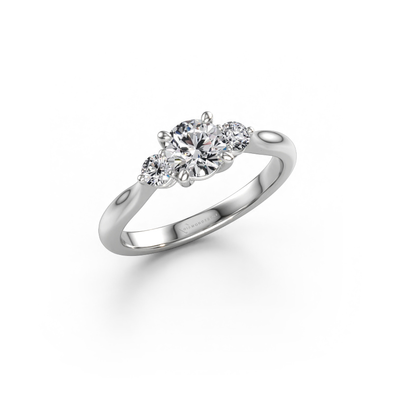 Immagine di Anello di fidanzamento Lieselot RND 585 oro bianco Diamante lab grown 0.79 crt