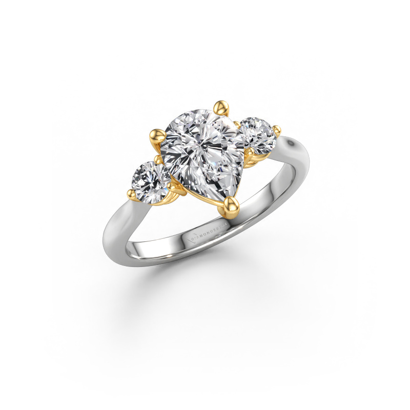 Afbeelding van Verlovingsring Lieselot PER 585 witgoud Lab-grown diamant 1.90 crt