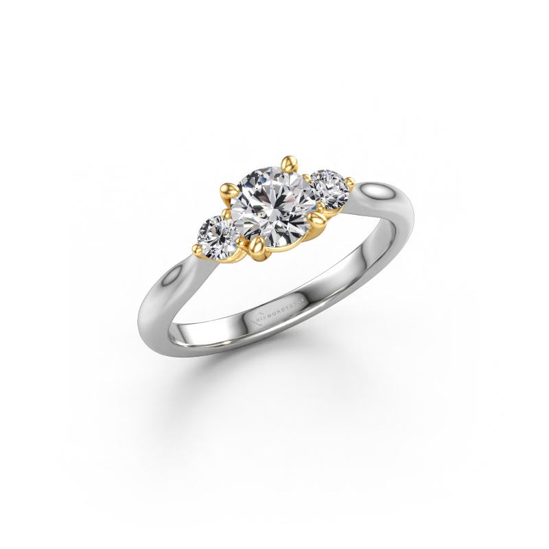 Afbeelding van Verlovingsring Lieselot RND 585 witgoud Diamant 0.79 crt