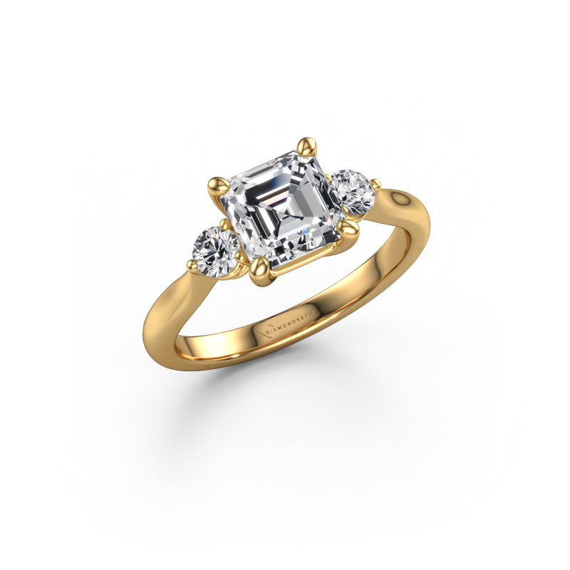 Image of Engagement ring Lieselot ASSC 585 gold Lab grown diamond 1.45 crt