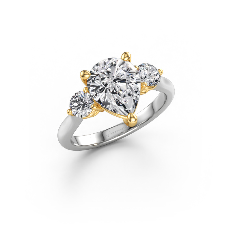 Afbeelding van Verlovingsring Lieselot PER 585 witgoud Lab-grown diamant 2.60 crt