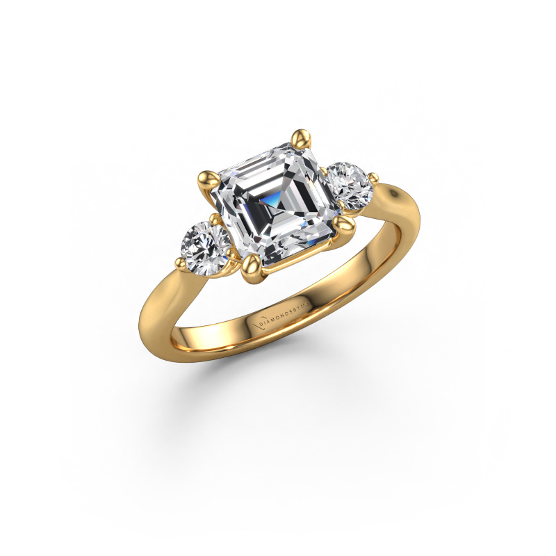 Image of Engagement ring Lieselot ASSC 585 gold Diamond 1.74 crt