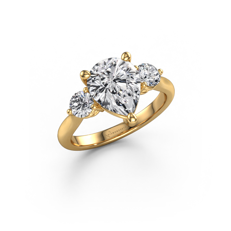 Image of Engagement ring Lieselot PER 585 gold Lab grown diamond 2.60 crt