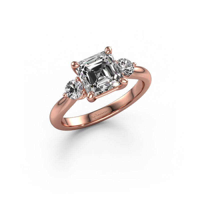 Immagine di Anello di fidanzamento Lieselot ASSC 585 oro rosa Diamante lab grown 2.30 crt
