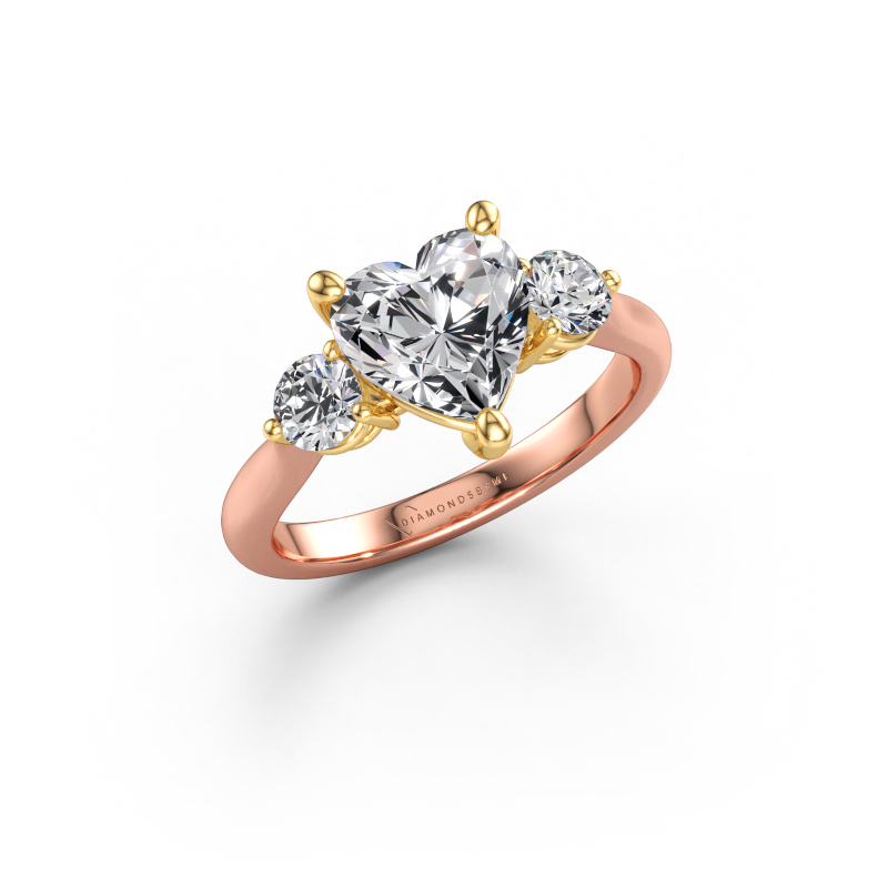 Afbeelding van Verlovingsring Lieselot HRT 585 rosé goud Diamant 2.50 crt