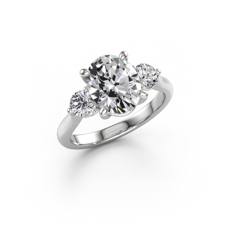 Immagine di Anello di fidanzamento Lieselot OVL 585 oro bianco Diamante lab grown 3.20 crt