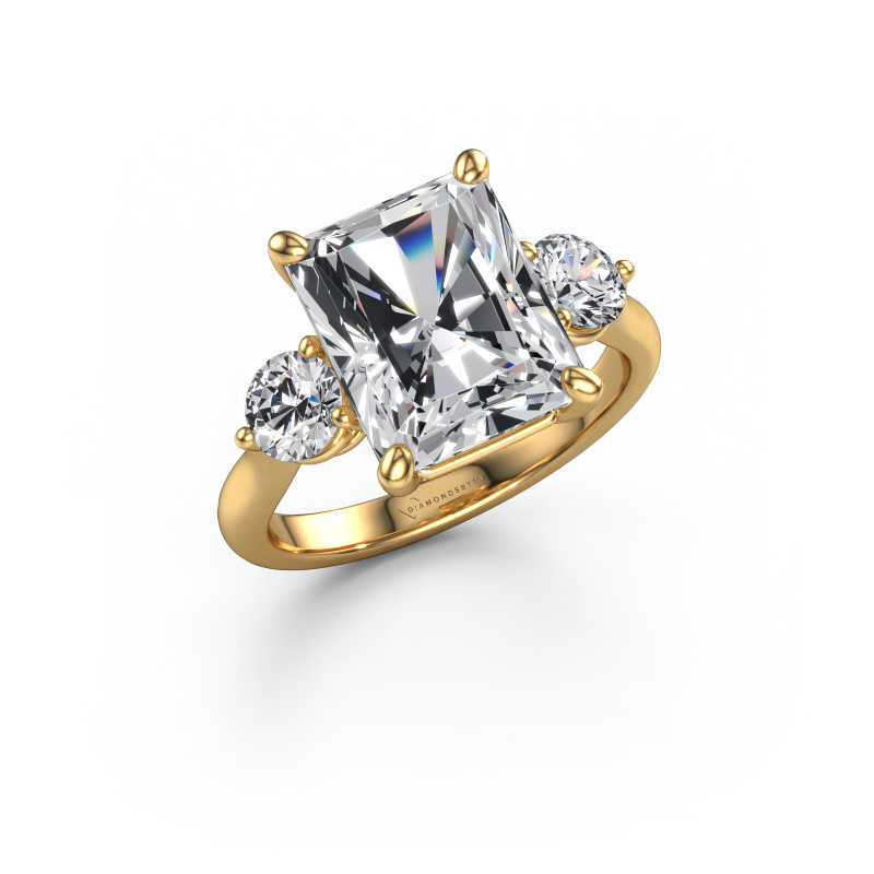 Image of Engagement ring Lieselot RAD 585 gold Lab grown diamond 5.85 crt