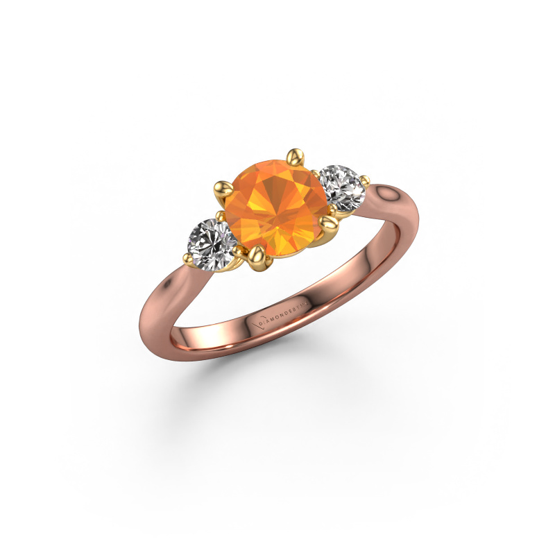Bild von Verlobungsring Lieselot RND 585 Roségold Citrin 6.5 mm
