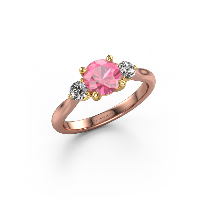 Bild von Verlobungsring Lieselot RND 585 Roségold Pink Saphir 6.5 mm