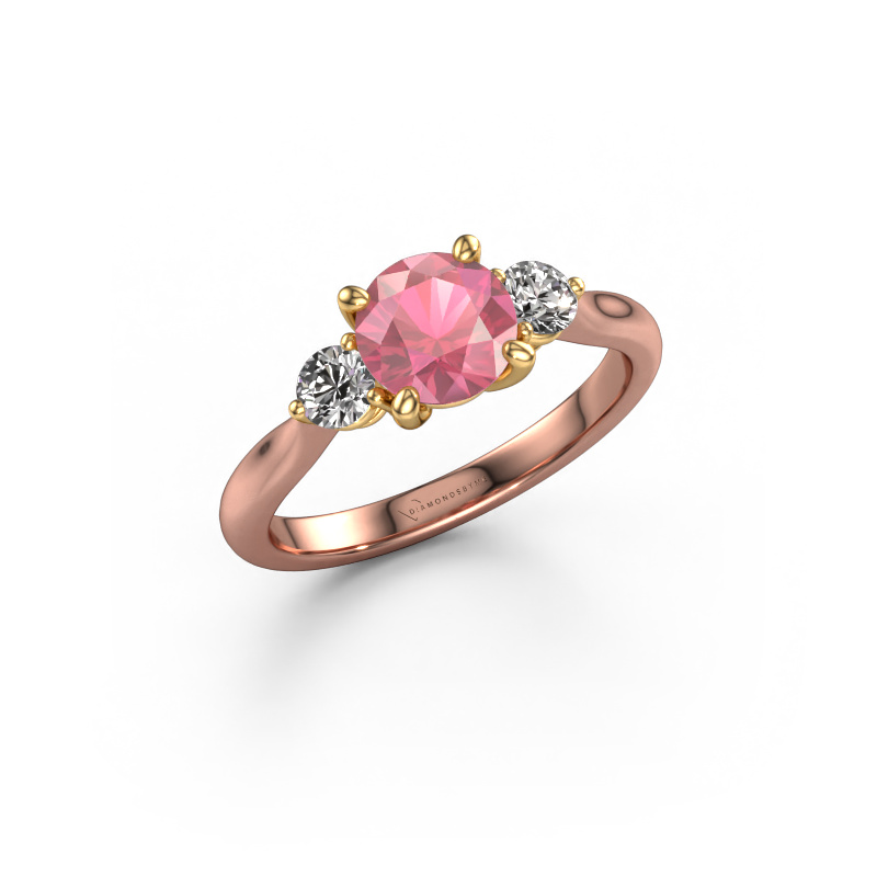 Bild von Verlobungsring Lieselot RND 585 Roségold Turmalin rosa 6.5 mm