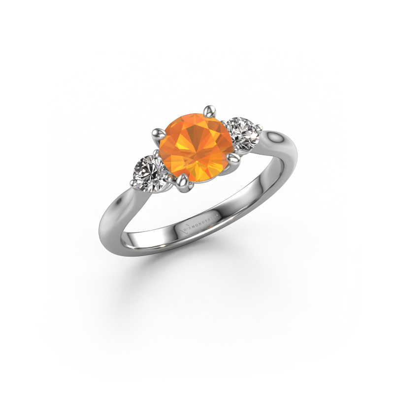 Image of Engagement ring Lieselot RND 950 platinum Citrin 6.5 mm