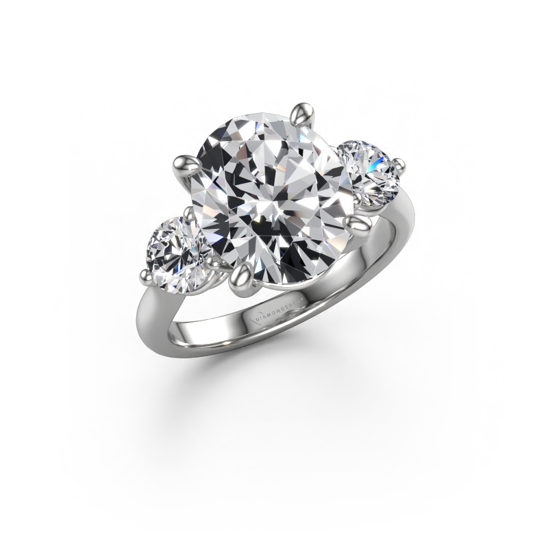 Image de Bague de fiançailles Lieselot OVL 950 platine Diamant synthétique 6.05 crt