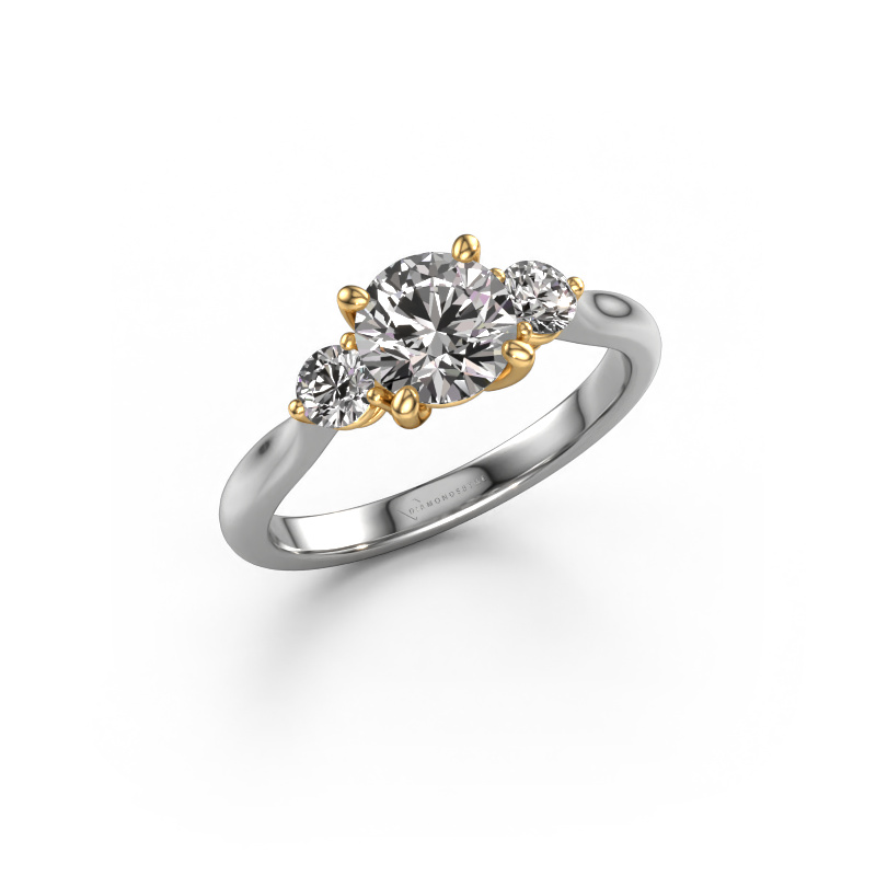 Image of Engagement ring Lieselot RND 585 white gold Diamond 1.30 crt