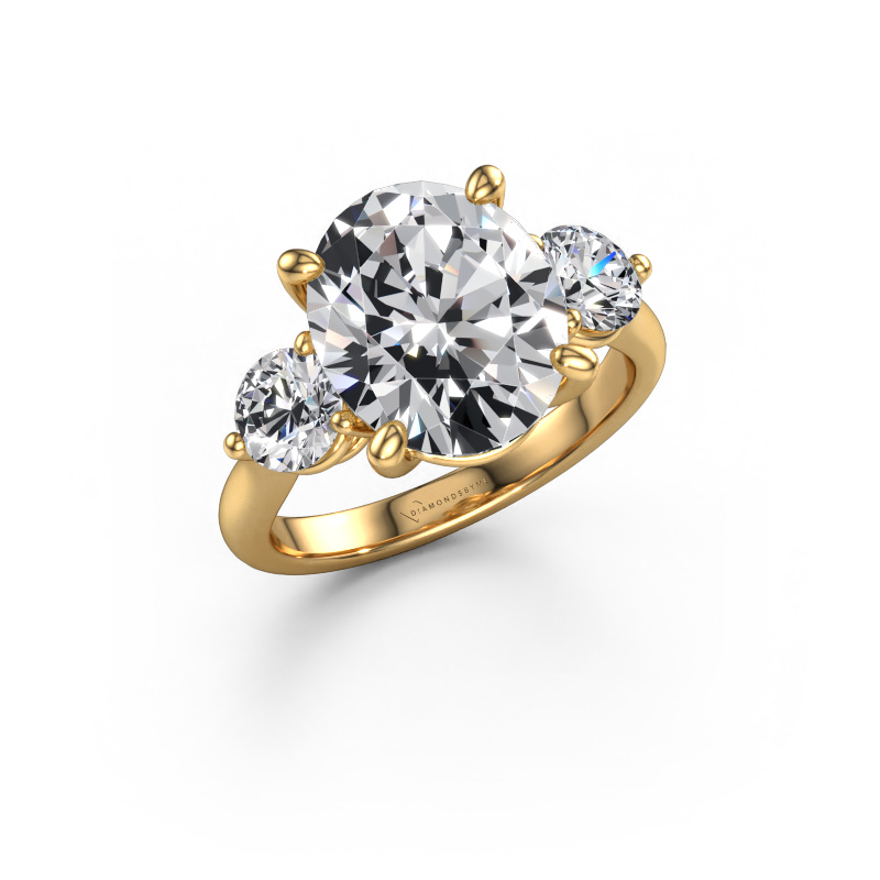 Image of Engagement ring Lieselot OVL 585 gold Lab grown diamond 6.05 crt