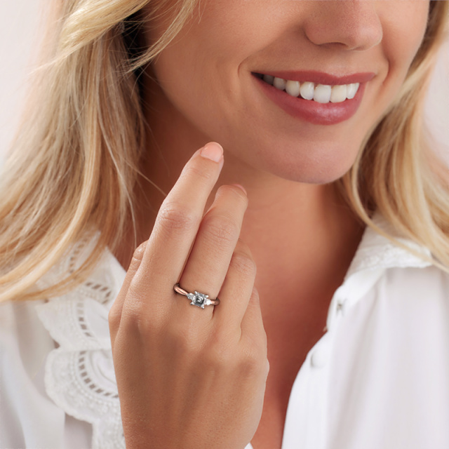 Image of Engagement ring Lieselot ASSC 585 rose gold Diamond 1.16 crt