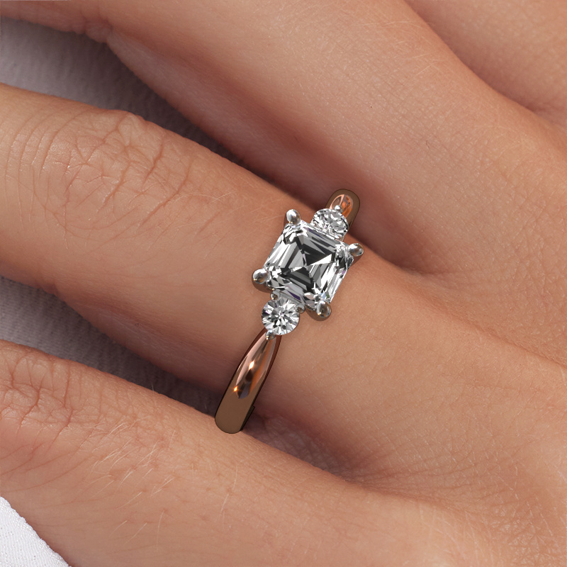 Image of Engagement ring Lieselot ASSC 585 rose gold Diamond 1.16 crt