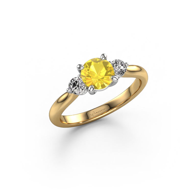 Filigree white gold engagement ring with lab grown diamond Lieselot RND| DiamondsByMe