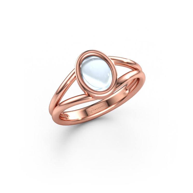 Bild av Ring Lieselotte 585 roséguld Akvamarin 9x7 mm