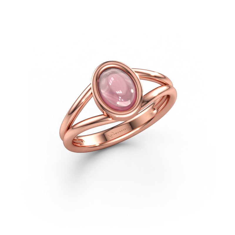 Bild av Ring Lieselotte 585 roséguld Rosa turmalin 9x7 mm