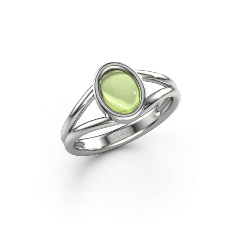 Image of Ring Lieselotte 950 platinum Peridot 9x7 mm
