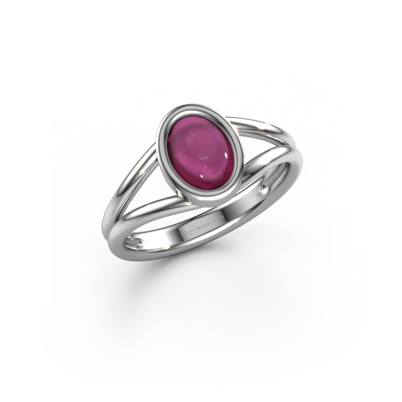 Image of Ring Lieselotte 950 platinum Rhodolite 9x7 mm