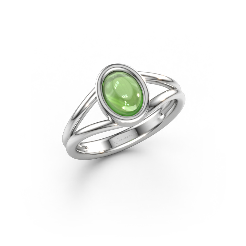 Bild av Ring Lieselotte 950 platina Grön turmalin 9x7 mm