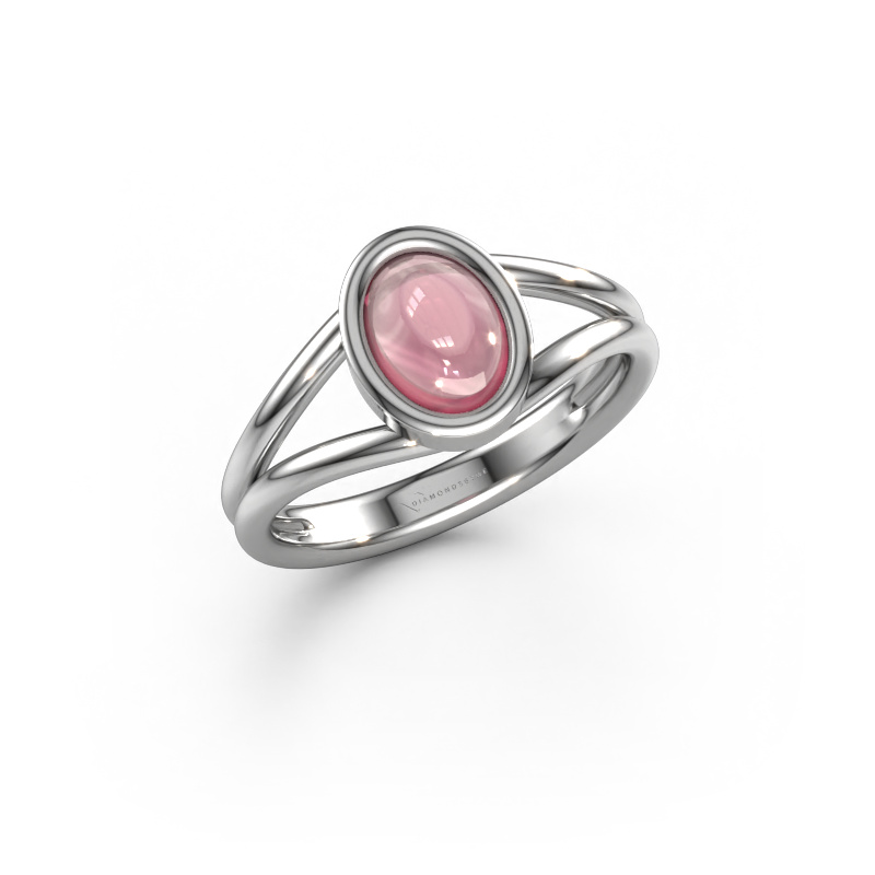 Bild von Ring Lieselotte 950 Platin Turmalin rosa 9x7 mm