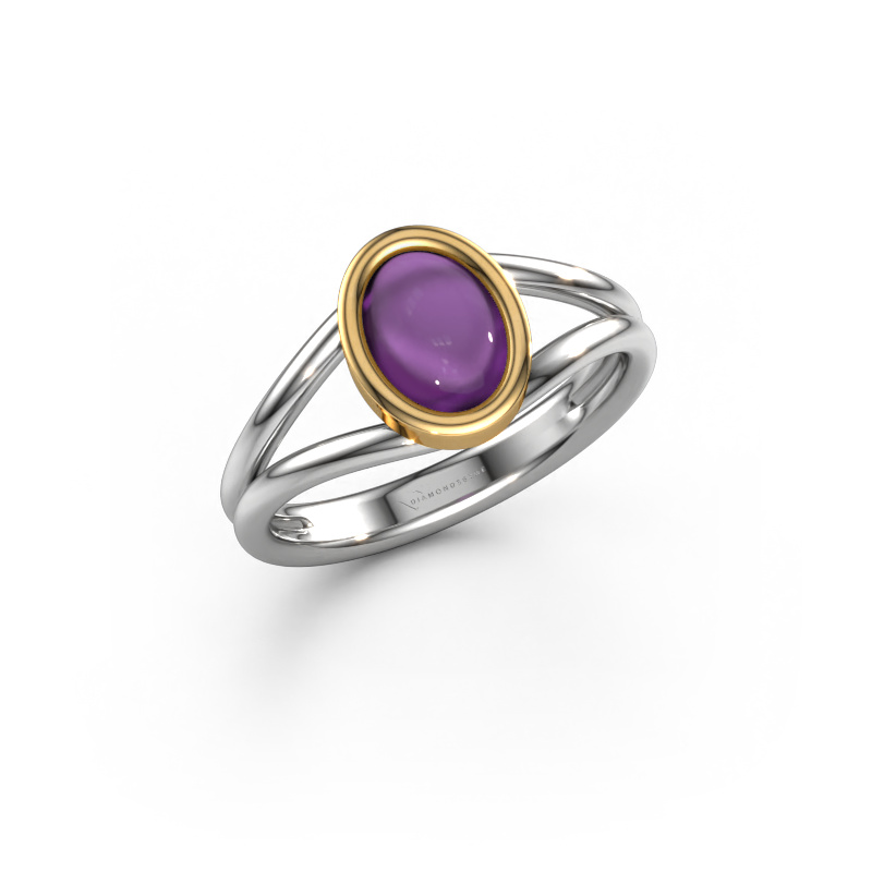 Bild von Ring Lieselotte 585 Weißgold Amethyst 9x7 mm