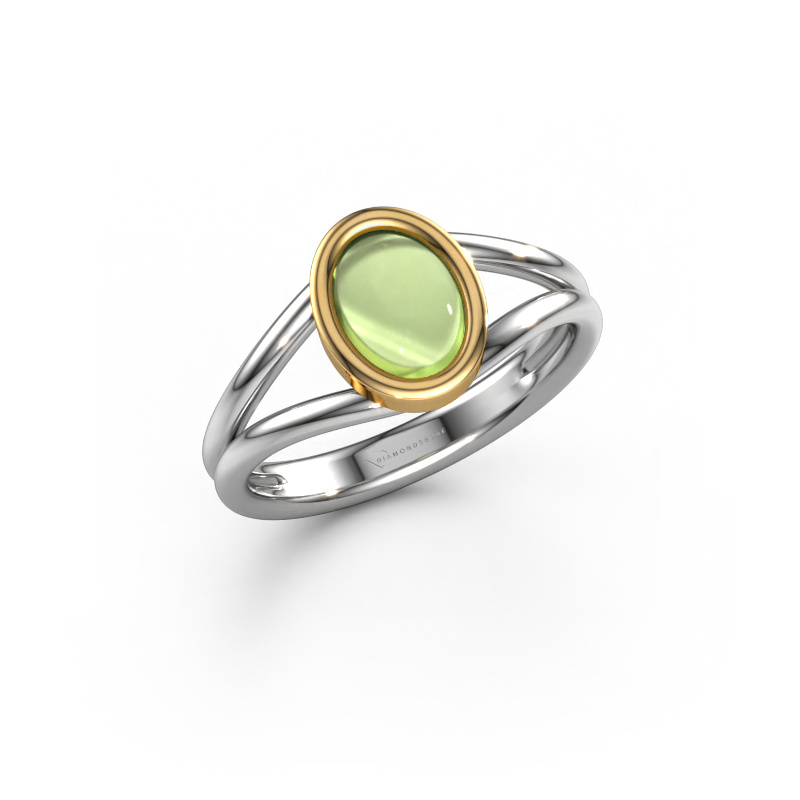 Image of Ring Lieselotte 585 white gold Peridot 9x7 mm