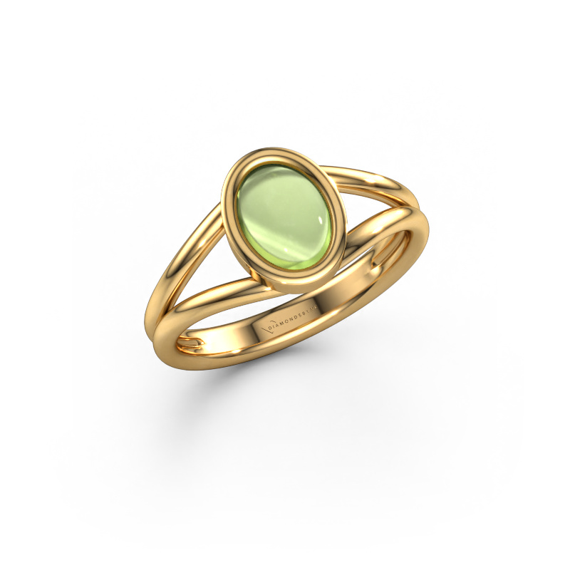 Bild von Ring Lieselotte 585 Gold Peridot 9x7 mm
