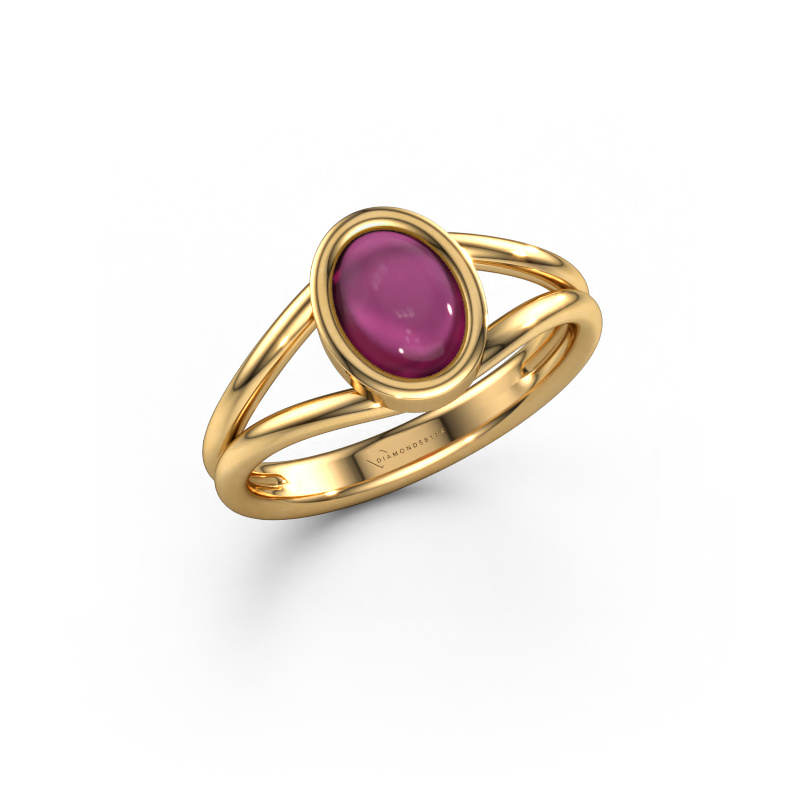 Image of Ring Lieselotte 585 gold Rhodolite 9x7 mm