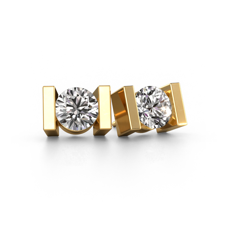 Image of Stud earrings Lieve 585 gold Diamond 2.00 crt