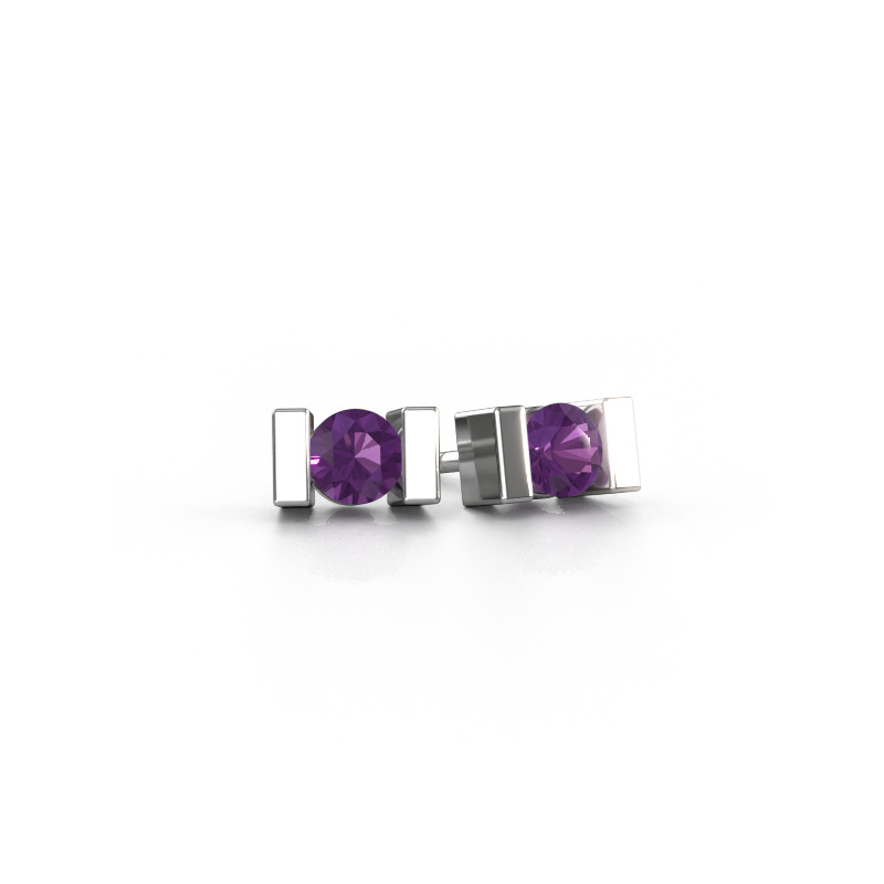 Bild von Ohrsteckers Lieve 950 Platin Amethyst 3.7 mm