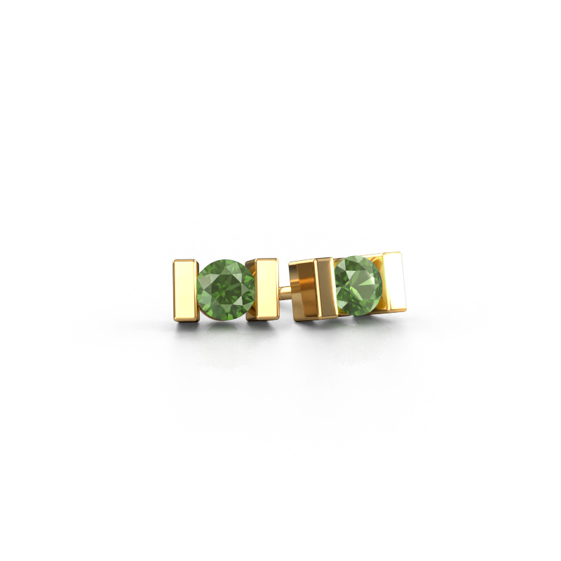 Bild von Ohrsteckers Lieve 585 Gold Turmalin grün 3.7 mm