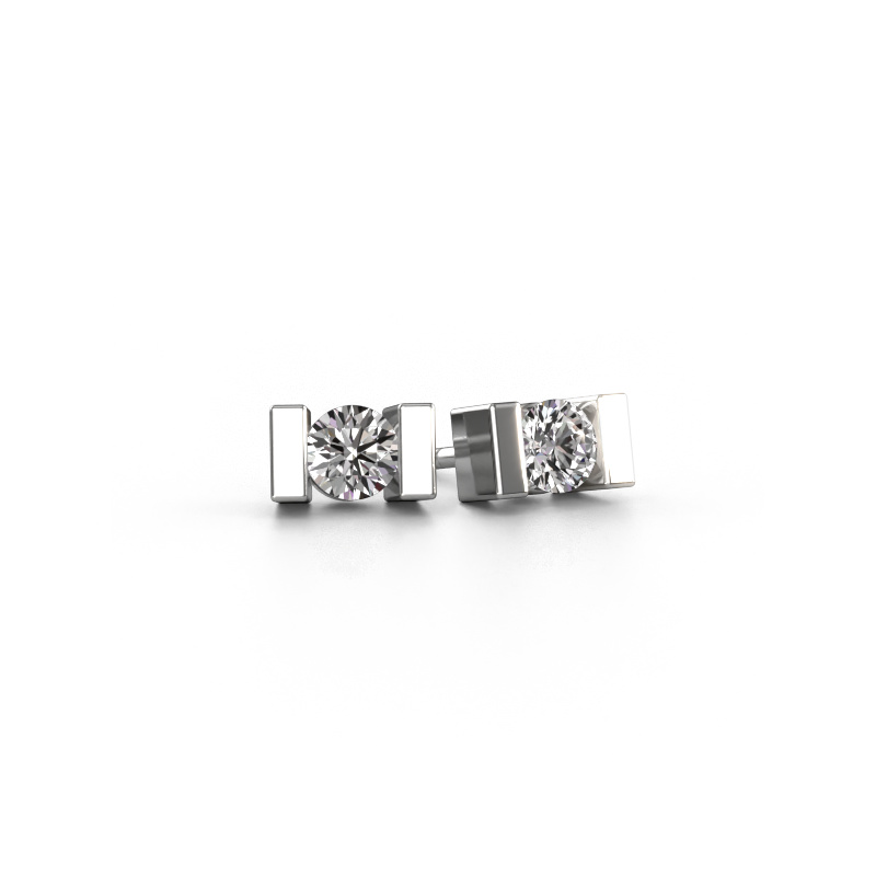 Afbeelding van Oorstekers Lieve 585 witgoud Diamant 0.50 crt