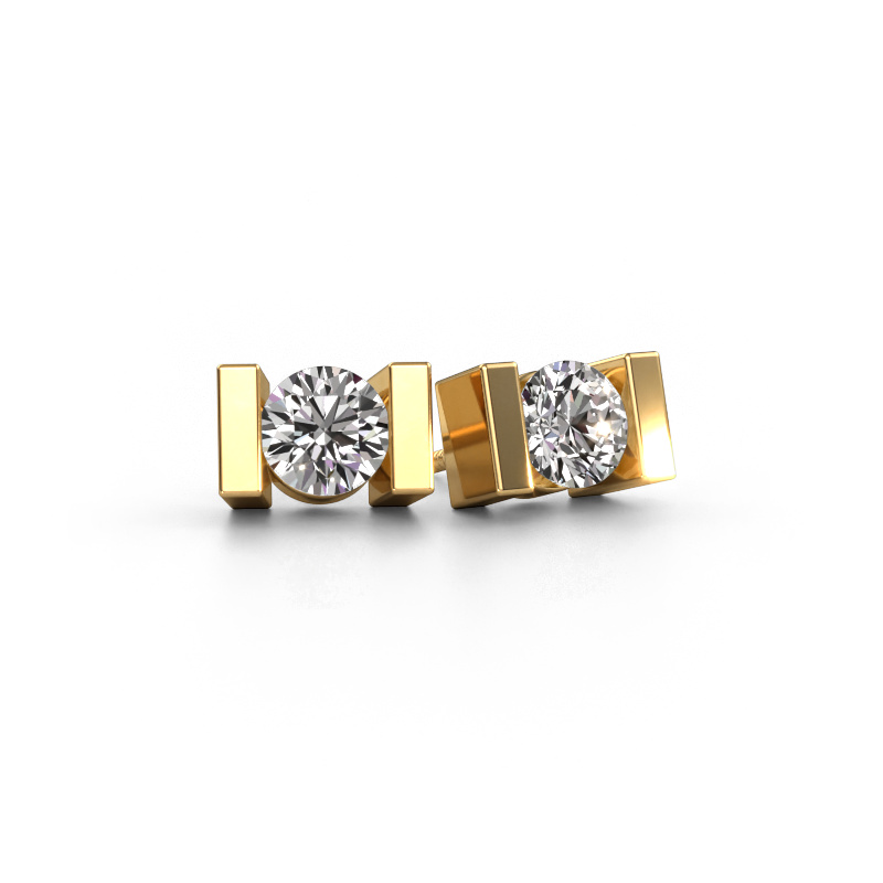 Image of Stud earrings Lieve 585 gold Diamond 1.00 crt