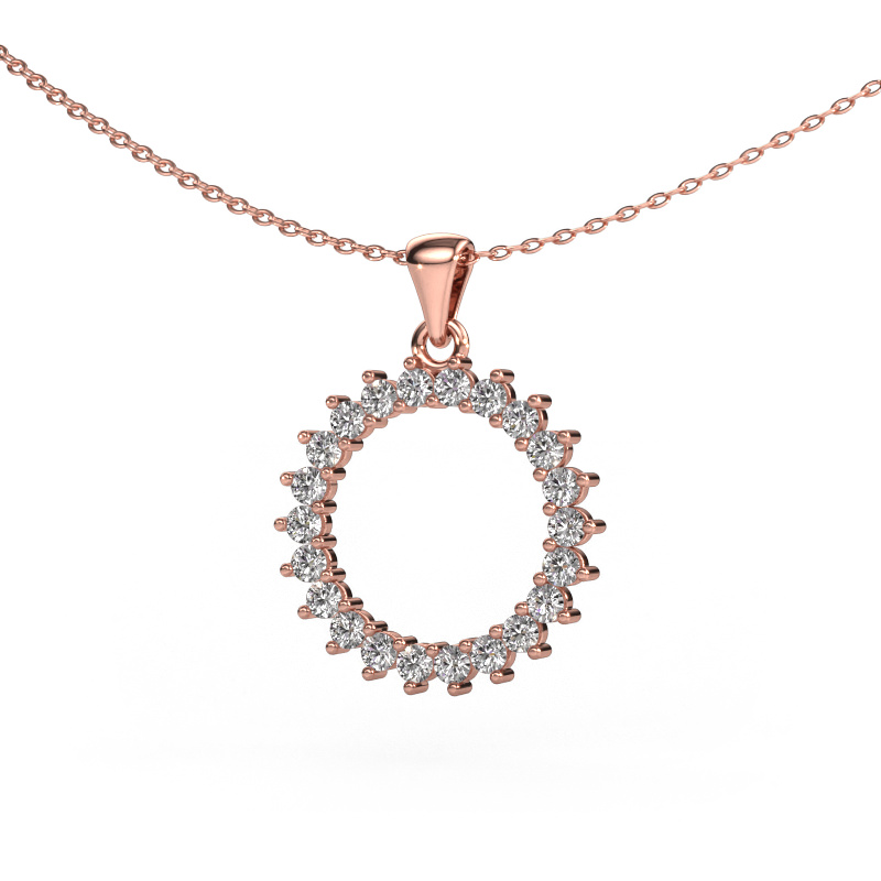 Bild von Anhänger Round 3 585 Roségold Diamant 0.660 crt