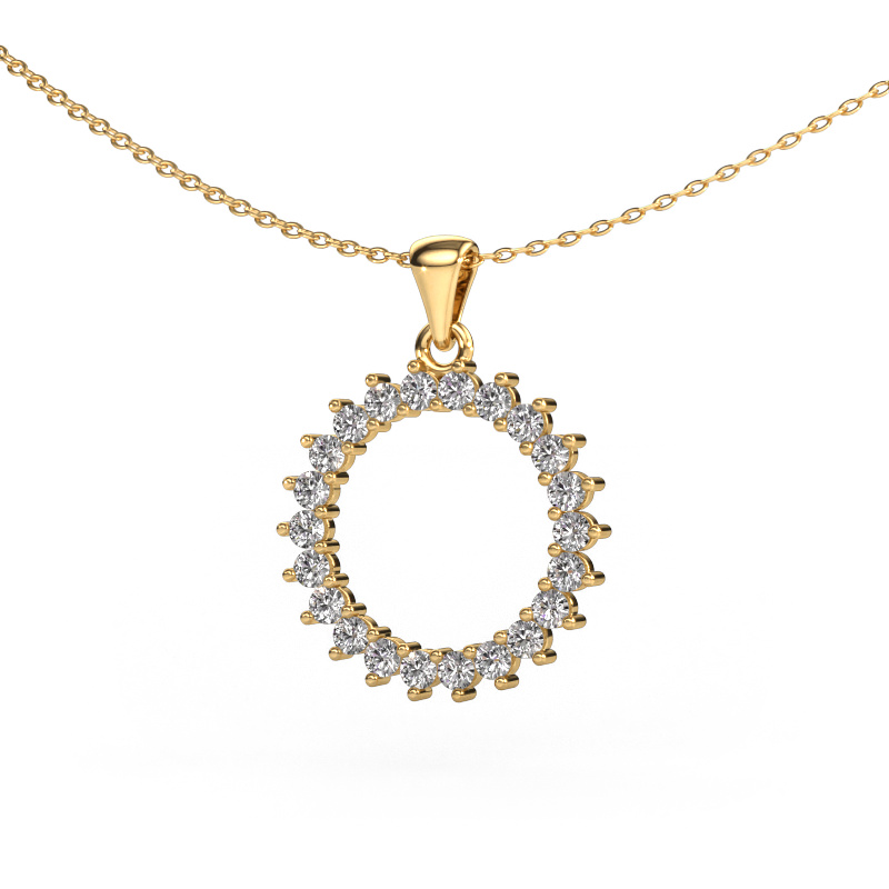 Bild von Anhänger Round 3 585 Gold Diamant 0.660 crt