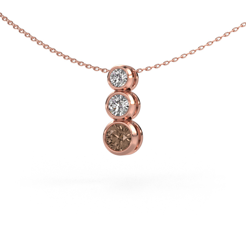 Image of Pendant Linda 585 rose gold Brown diamond 0.90 crt