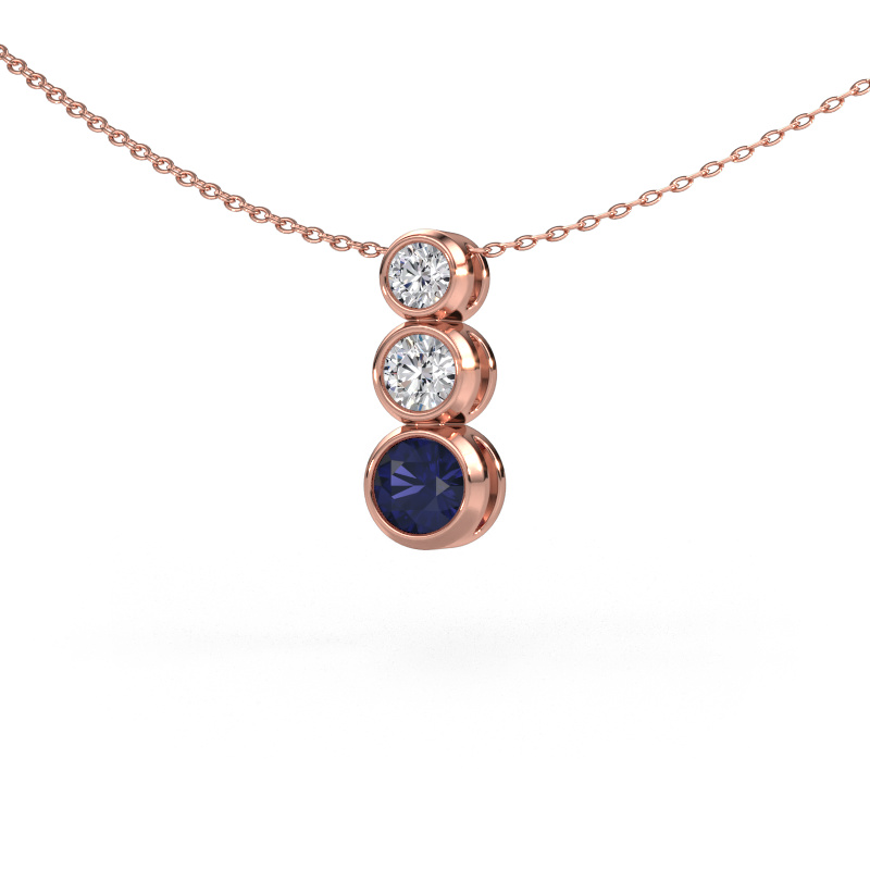 Image of Pendant Linda 585 rose gold Sapphire 5 mm