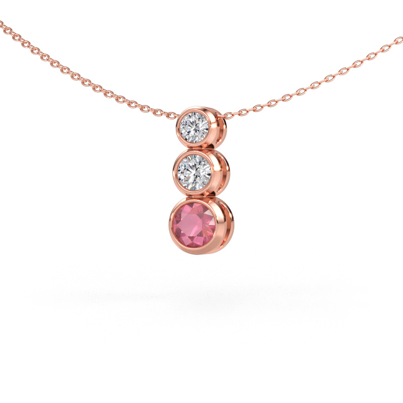 Immagine di Ciondolo Linda 585 oro rosa Tormalina rosa 5 mm