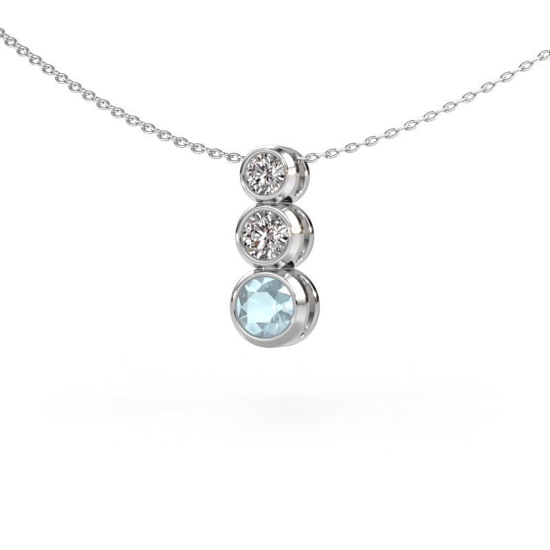 Bild von Anhänger Linda 585 Weißgold Aquamarin 5 mm