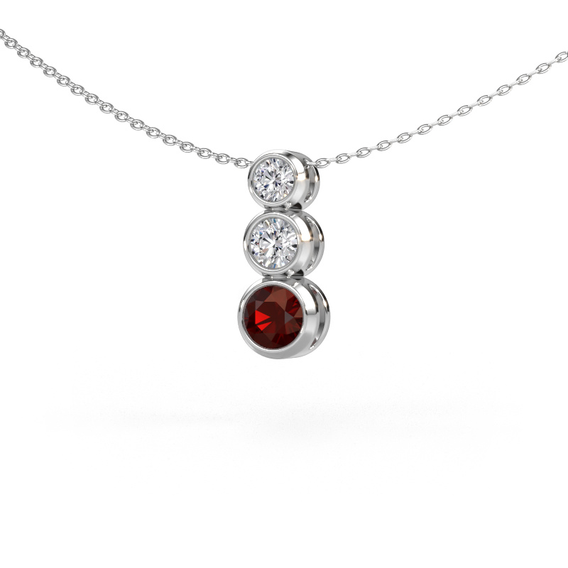 Image of Pendant Linda 950 platinum Garnet 5 mm