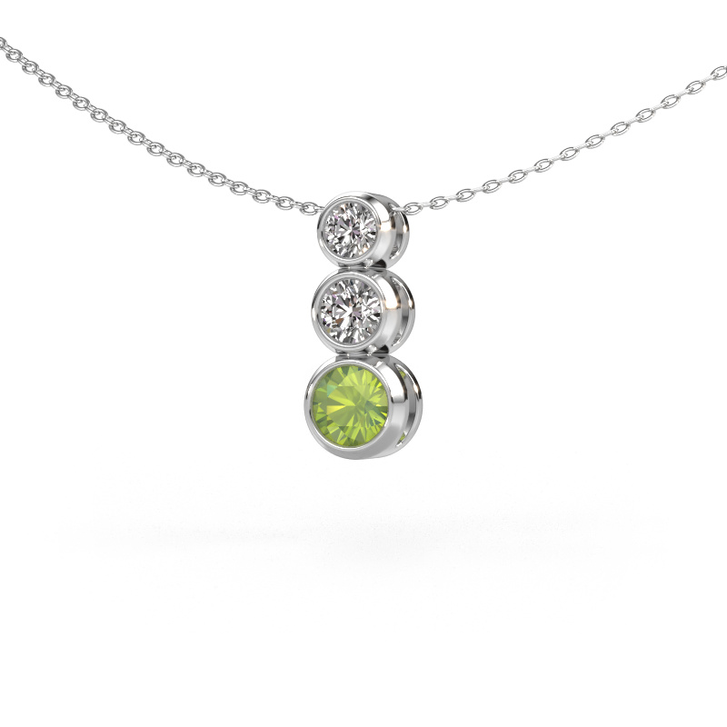Image of Pendant Linda 950 platinum Peridot 5 mm