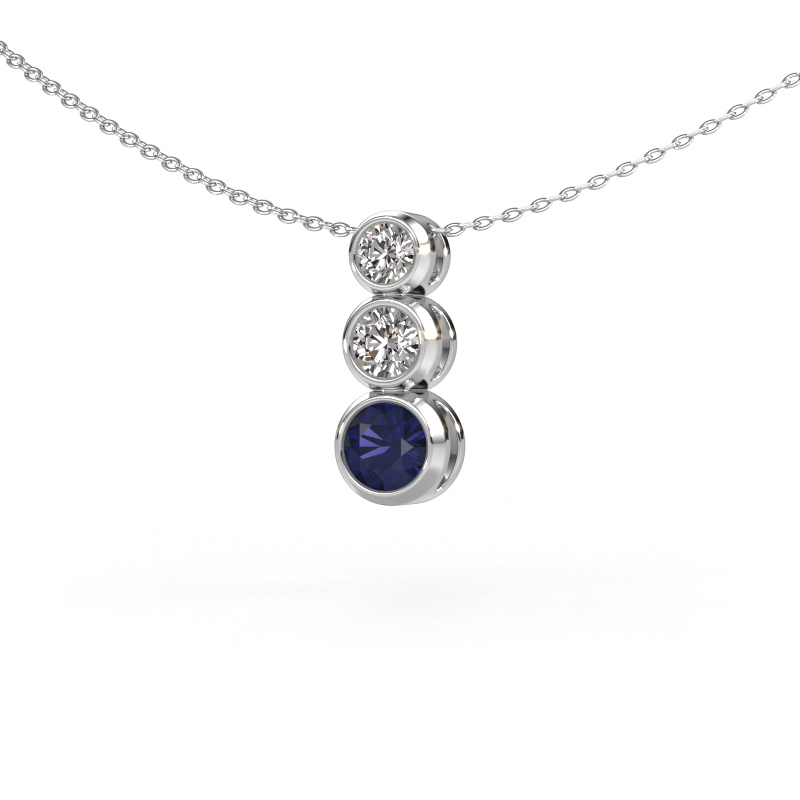 Image of Pendant Linda 950 platinum Sapphire 5 mm